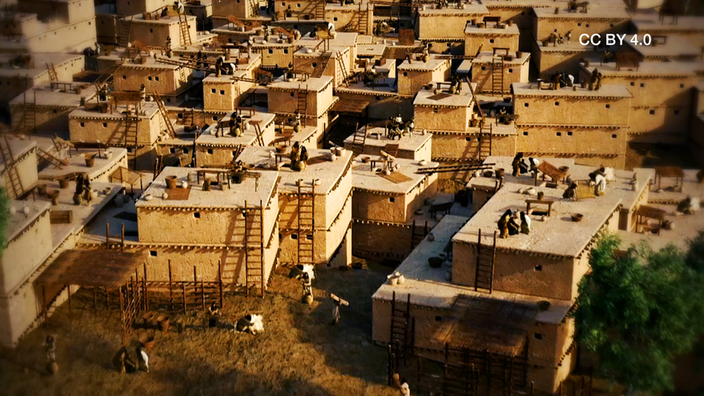 Screenshot aus dem Film "Catalhöyük: erste Großsiedlung der Menschheit"