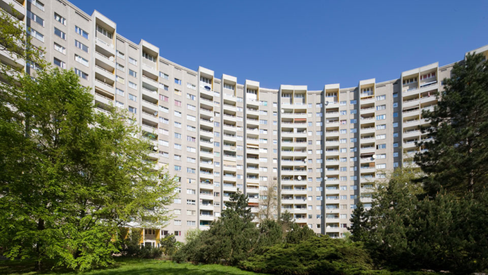 Hochhaussiedlung "Gropiusstadt" in Berlin.