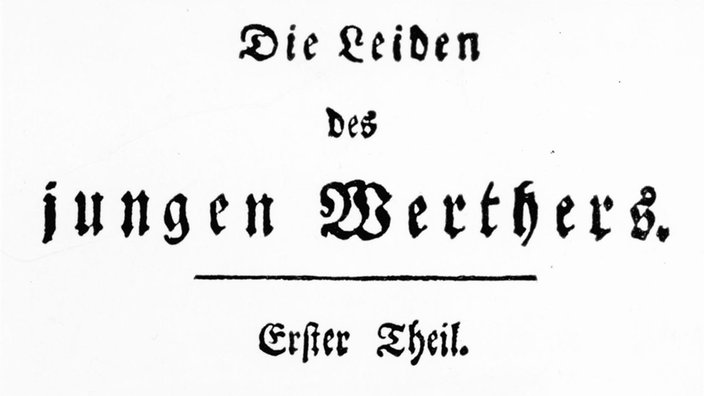 Titelblatt von Goethes "Die Leiden des jungen Werthers"