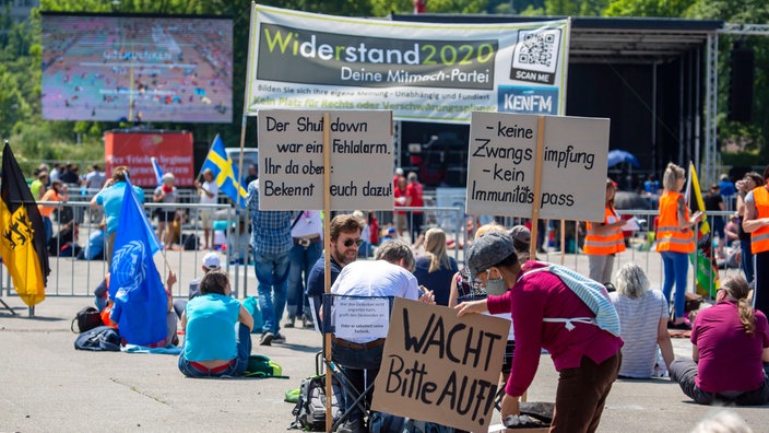 Demonstration gegen die Maßnahmen in der Corona-Pandemie