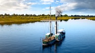 Dampfschiff auf dem Rhein