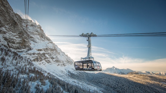 Seilbahn auf dem Weg zur Zugspitze