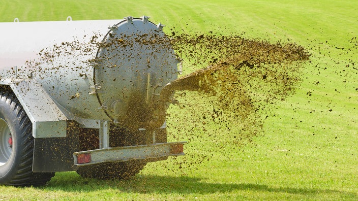 Düngemittel auf dem Feld.