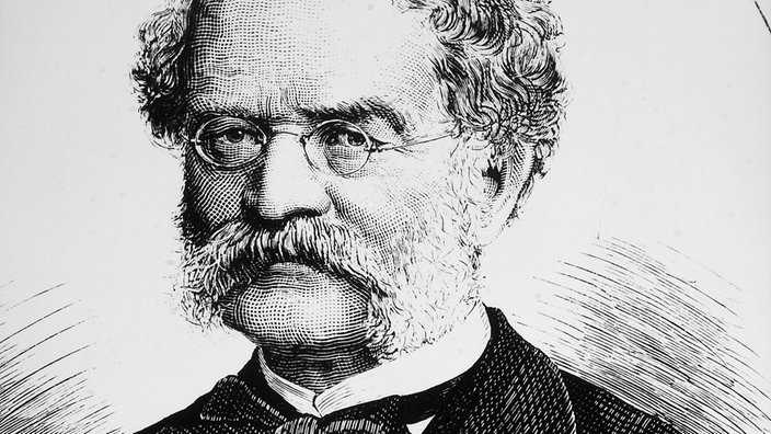 Porträtzeichnung von Werner von Siemens